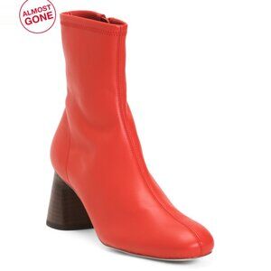CAVERLEY SHOES Flame Red Leather Kasper Boots